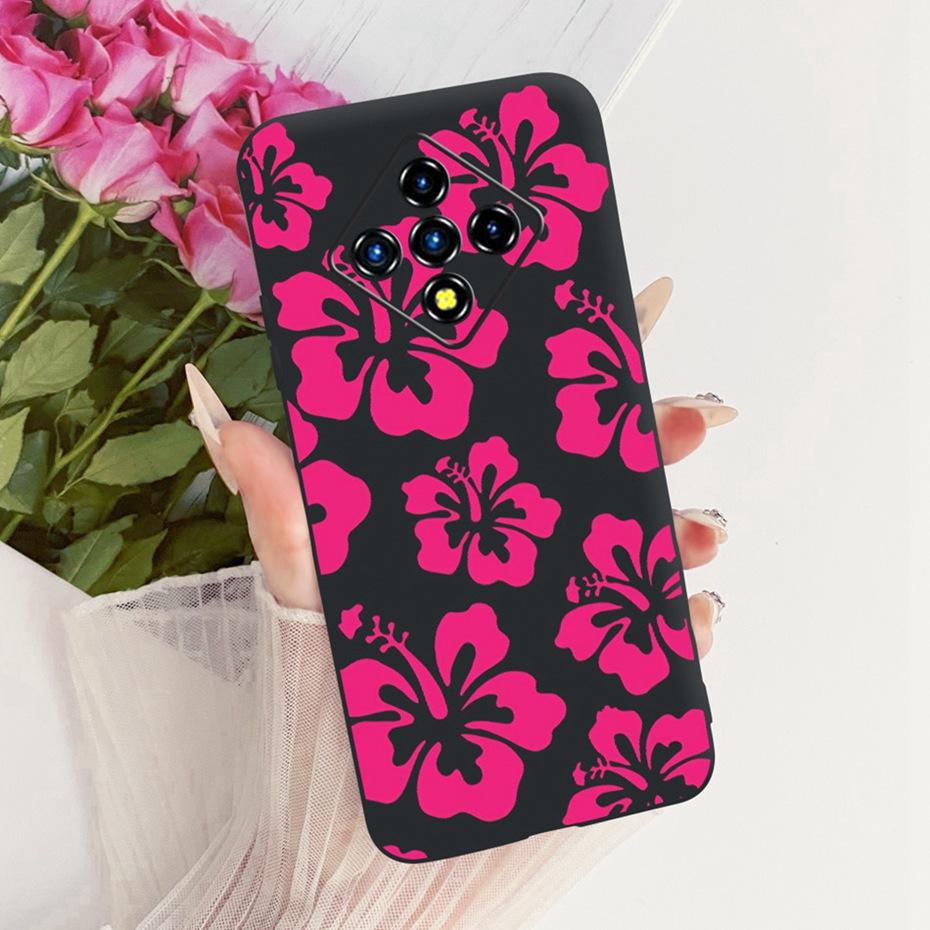 Cute Printing Phone Case For Infinix Zero8 Zero8i Soft Black Silicone TPU Cases For Infinix Zero 8 8i X687B X687 Covers Bumpers