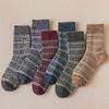 Men's Winter Thick Wool Socks - Retro, Warm Velvet, Long Mid-Tube Cotton for Business and Casual Wear