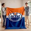 Edmonton Oilers Team Logo Decke Druckdecke weich und gemütlich perfekt für das Wohnzimmer Bett Sofa oder ein Nickerchen, Geschenk