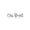 Original 925 Silver Earrings Infinity Love Heart Piercing Crystals Stud Earings For Women Birthday Gift Luxury Jewelry
