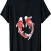 Koi Carp Ying Yang Nishikigoi Fish Cherry Blossom T-Shirt(83)