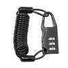 Portable Bike 3 Digit Combination Spring Cable Lock Anti Theft Resettable Bike Cable Lock for Travel Luggage Helmet