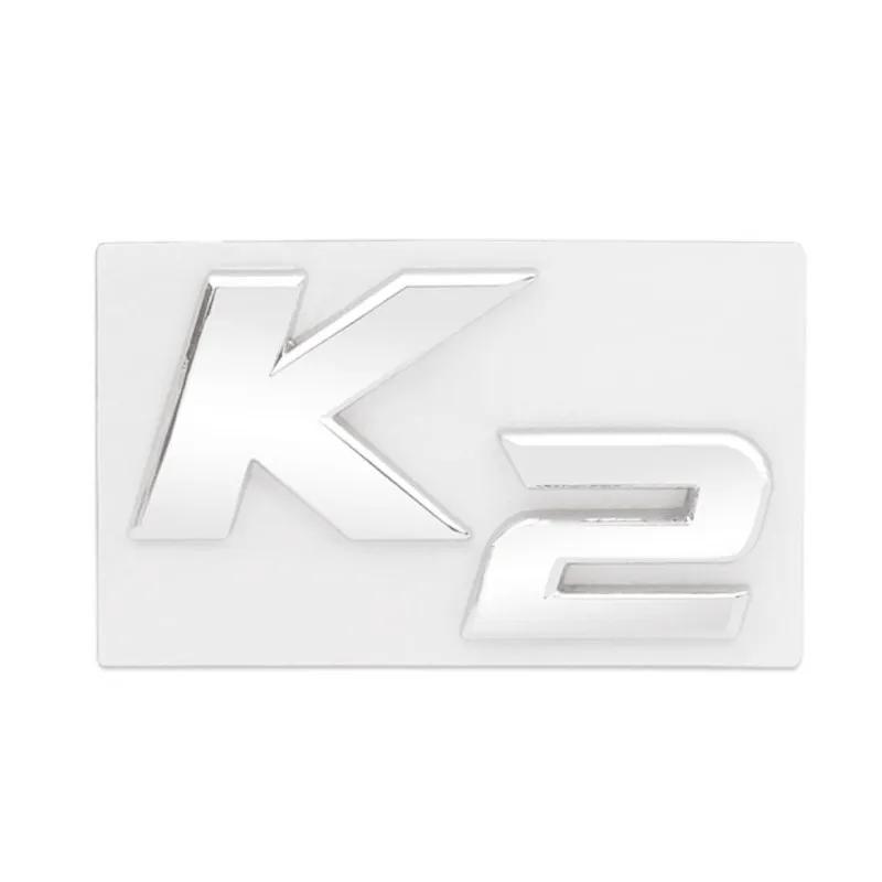 3D Metal Chrome Black K2 K3 K4 K5 KX7 Letters Logo Rear Boot Trunk Emblem Badge Sticker For Kia Car Styling Accessories Rdxbt90