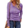 Women's  New Loose Solid Color Long Sleeve T-shirt With Lace Trim Round Neck Casual Tops For European American Style