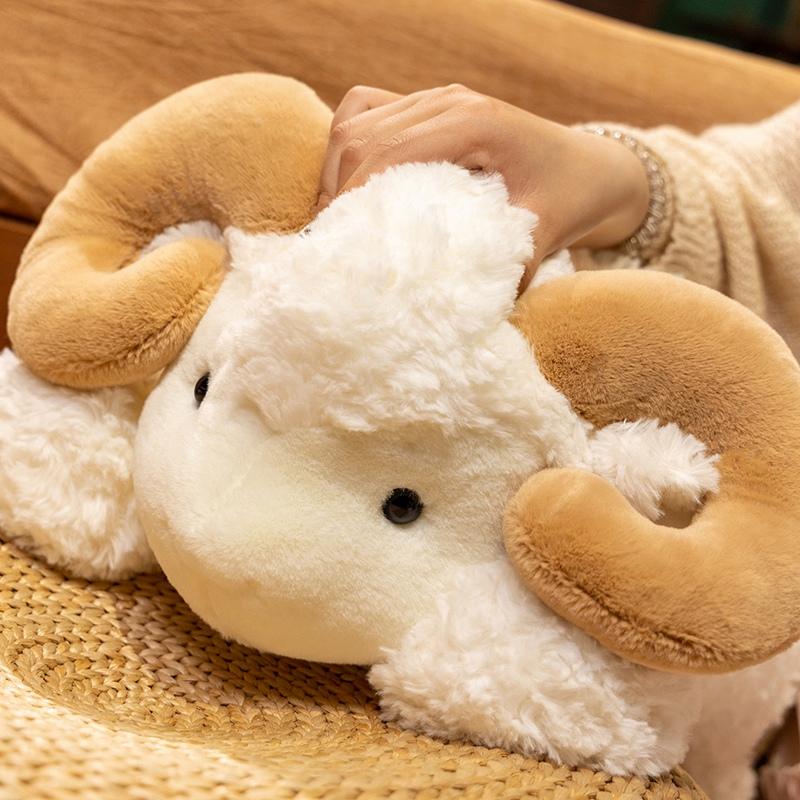 23cm Kawaii Sheep Cow Plush Toy Soft Stuffed Animal Doll Festive Gift For Kids Birthday Xmas Home Decor