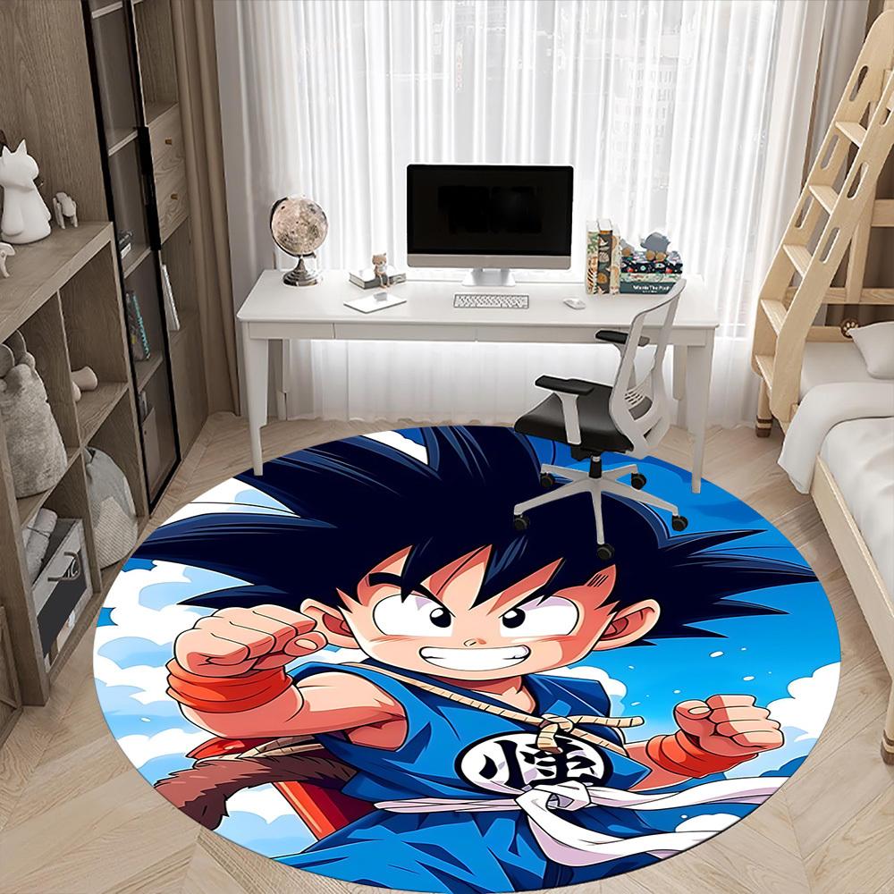 Goku Saiyan Office Round Area Rug, Under Office Chairs Bedroom Living Room Home Decor, a1022363
