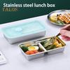 Stainless Steel Snack Containers Anti-Leak 2 Compartments Dipping Container Reusable Condiment Containers with Lids Metal Lunch Box for Snacks Dips