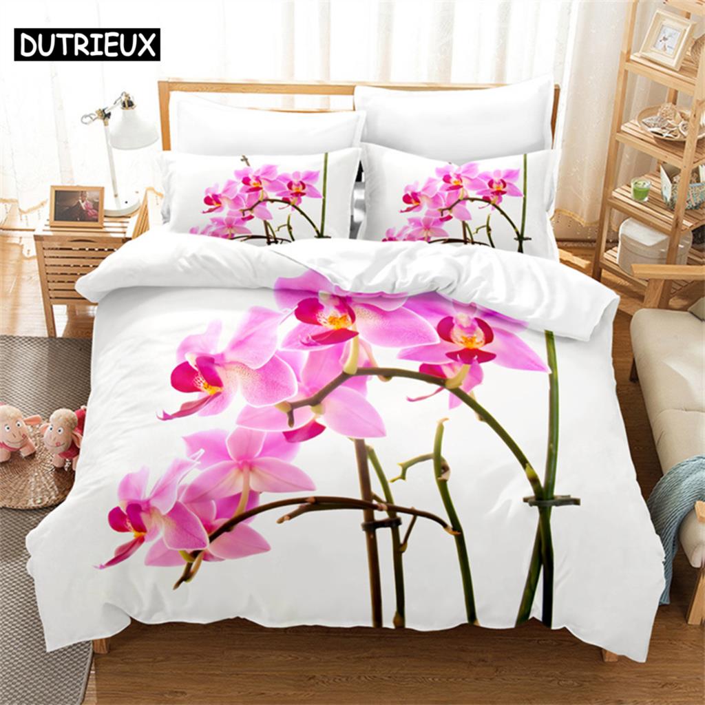 Fresh Flowers Queen Bedding Set Duvet Cover Set Bedding Comforter Bedding Sets Bed Linen King Size Duvet Cover Bedding Set