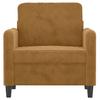 Armchair Brown 60 Cm Velvet