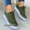 Fashion New Women's Low-top Vulcanized Footwear Round Toe Casual Shoes Flats Lace-up Sneakers Woman Versatile Comfortable Spring Autumn