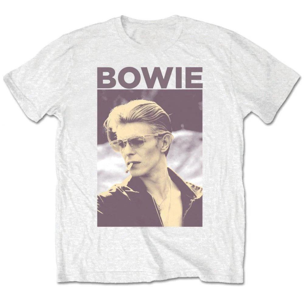 David Bowie Classic Rock Cool Portrait Theme Soft Cotton TShirt Breathable 100 Cotton Casual Streetwear Top