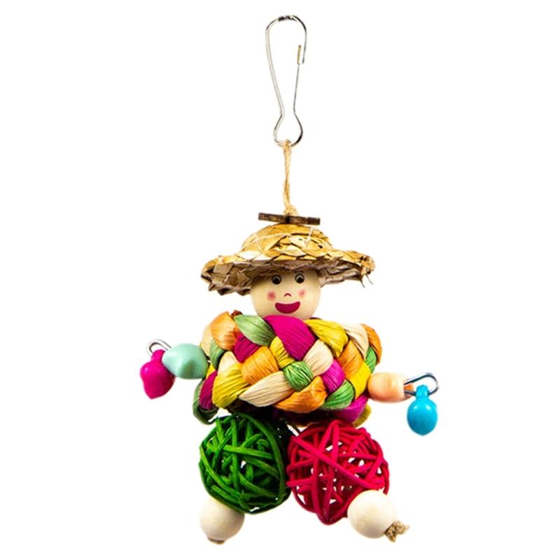 Parrot Chewing Toy Paper/ Rattan Parrots Beak Grinding Toy Bites Resistant Cockatiels Parakeets Hangings Bird Molar Toy