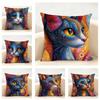 Prints Of The Strange Cats Cushion Cover Linen Pillowcase Soft  for Sofa Bed Home Room Decor