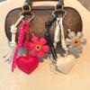 Pandantiv Floare din Piele PU-Pandantiv Elegant din Piele PU 5 Culori Clasice Accesoriu pentru Genți