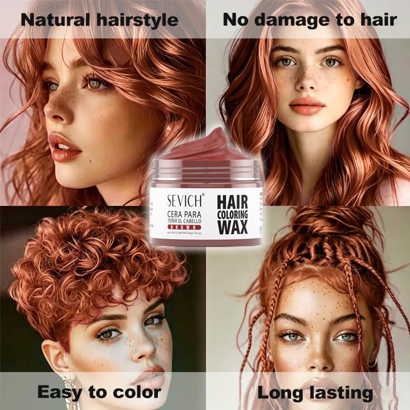 13 Colors Hair Colour Wax 50g SEVICH DIY Hairs Dyed Mud Easy To Wash Dye for Eyebrow Beard Coloring Temporary Hair Colour Cream