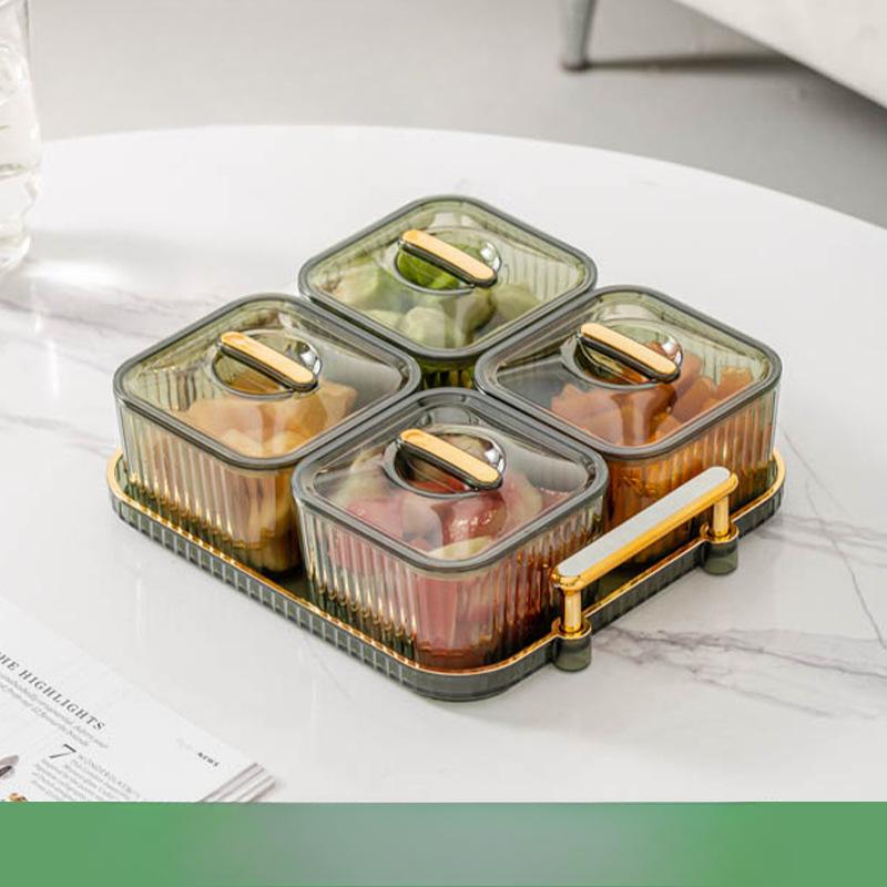Ľahký luxusný priehľadný podnos na ovocie Domáca obývacia izba Konferenčný stolík Podnos na cukrovinky Úložný box na orechy a sušené ovocie Servírovací tanier na občerstvenie