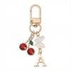 1Pc 26 English Letter Exquisite Metal Keychain Sweet Alphabet Keychain Modern Simplicity Butterfly Pendant Cherry Pendant