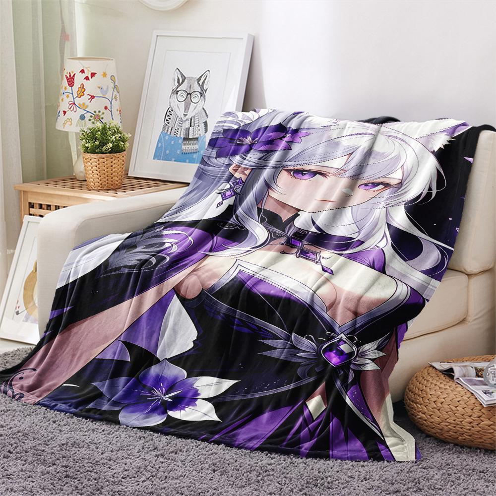 1 Manta de Franela con Estampado de Dibujos Animados, Alta Calidad, Cómoda para Todas las Estaciones, Decoración del Hogar, Calidez y Confort, Perfecta para Regalo de Navidad o Cumpleaños