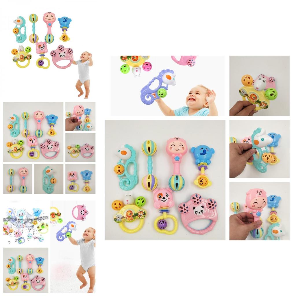Colorful Baby Rattles With Different Shapes And Sounds For Early Development