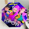 Kpop Hunter7 Print Automatic Umbrella, 8 Rib Iron Frame, Plastic Handle, Suitable for Outdoor Travel &Daily , Ideal Gift