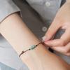 J.Lauren Turquoise Silver Ball Silk Cord Knot Bracelet B0980