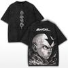 Avatar The Last Airbender Anime Aang Graphic T Shirt Casual Washed Tshirt Men Women Clothes Oversized Cotton Short Sleeve Tee