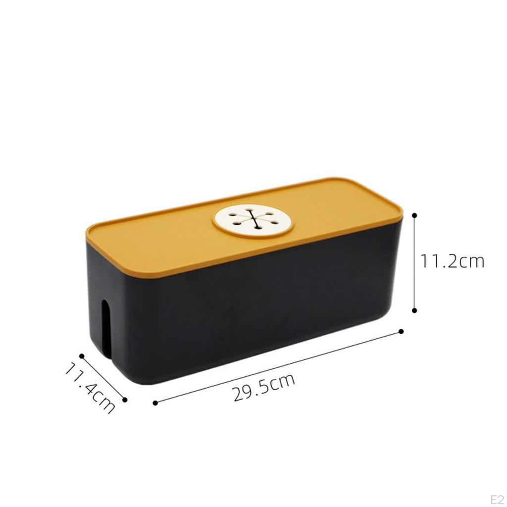 Wire Storage Case Socket Organiser Hide for Desktop Counter Home