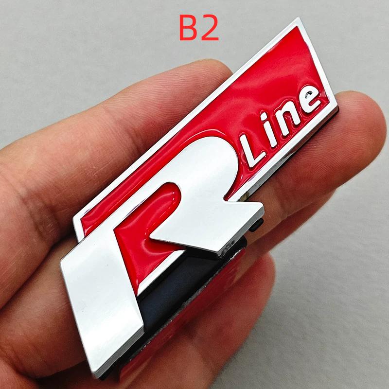 3D Metal Car Logo R RLine Front Grille Emblem Badge Sticker