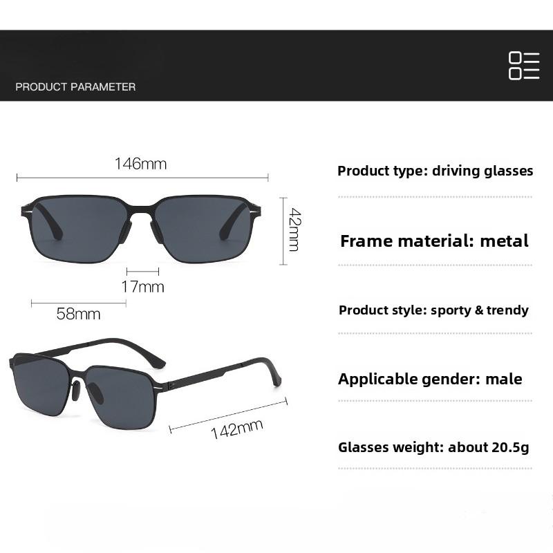Unisex New Metal Square Frame UV400 Sunglasses Stylish Retro Ultra-Lightweight Eyewear Outdoor Sports Travel Anti-UV Sun Glasses