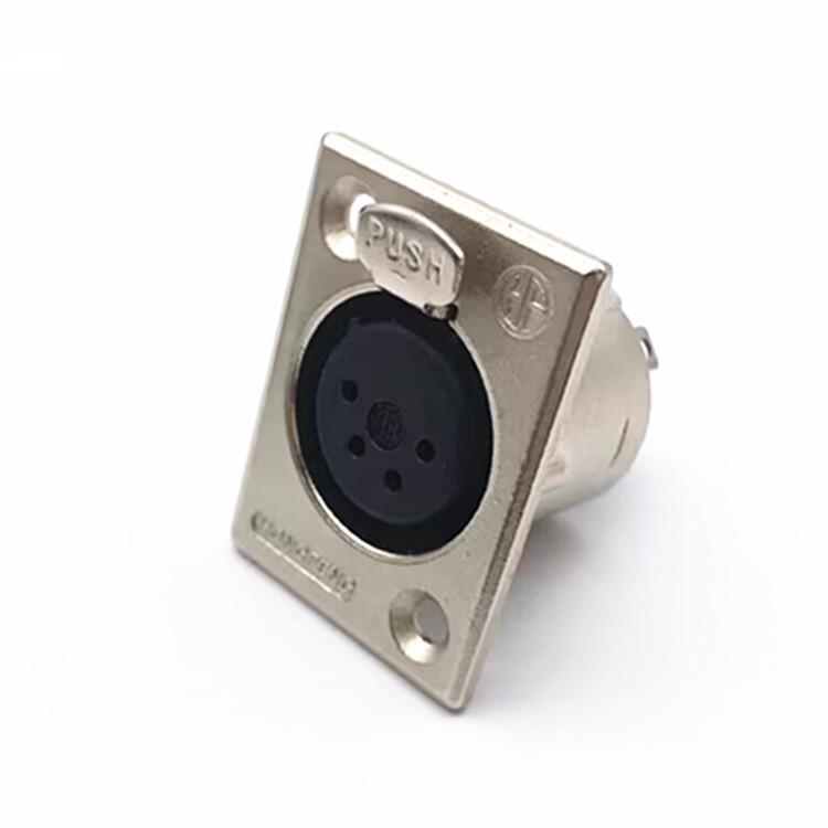 3-Core, 4-Core, 5-Core XLR Metal Panel Mount Socket: Male & Female Audio Connectors