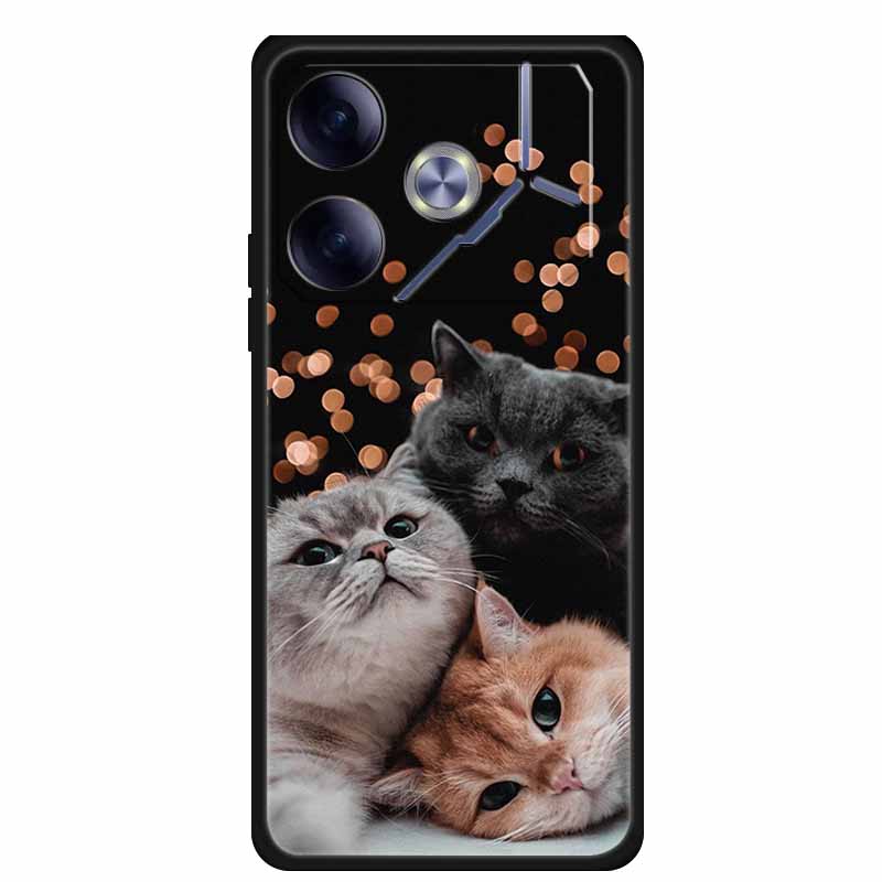 Phone Case For Tecno Pova 6 Back Cover Case Shockproof Black Silicone Soft Funda For Tecno Pova 6 Case Pova6 6.78" Capas Coque