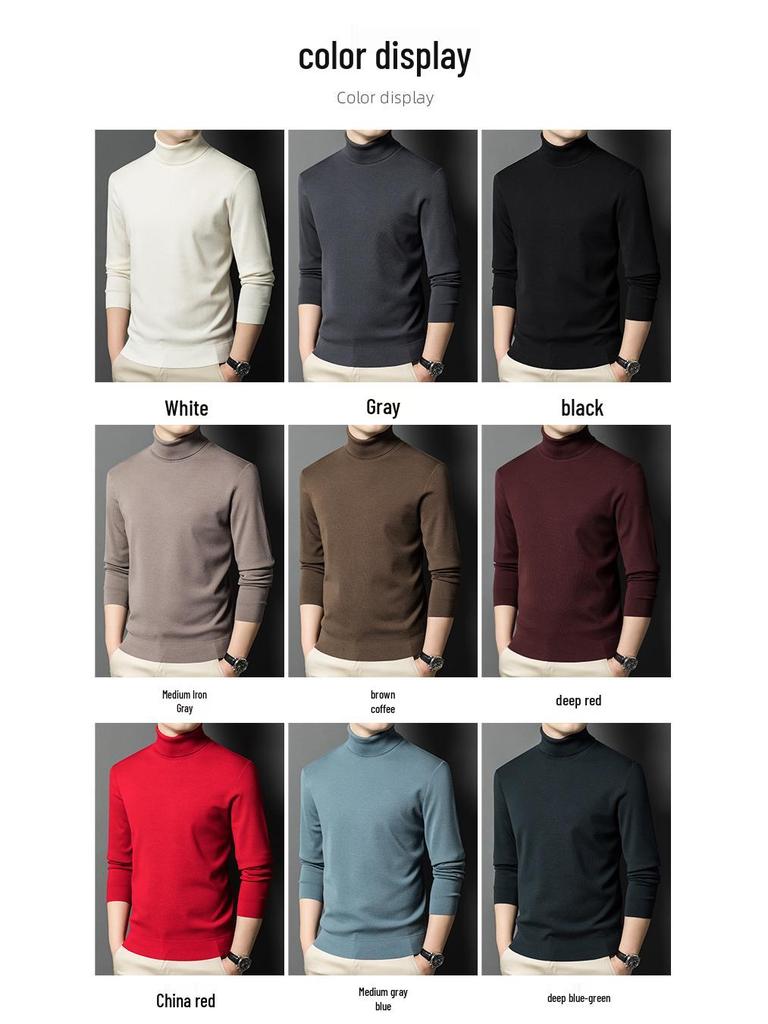 2025 Wintermode: Feiner Herren-Pullover aus australischer Wolle mit hohem Kragen - Dick, lässiger Stil für alle Altersgruppen