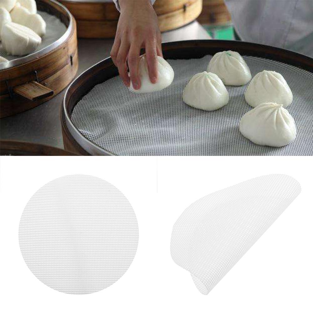 1Pc Non-Stick Steamer Mat Dim Sum Tool Food Grade Silicone Kitchen Under Steamers Mat Cooking Accessories Eco-friendly Cookware