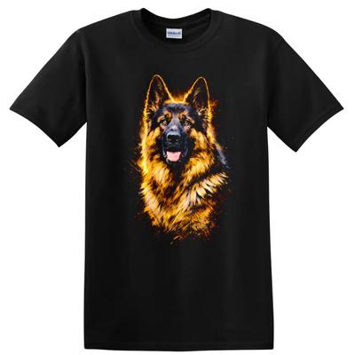 German Shepherd Dog T Shirt Graphic Art Cute Puppy Portrait Tee