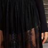 Elegantní společenské večerní šaty krajková sukně pro ženy průsvitné maxi šaty bodycon gotická lolita móda černá sukně