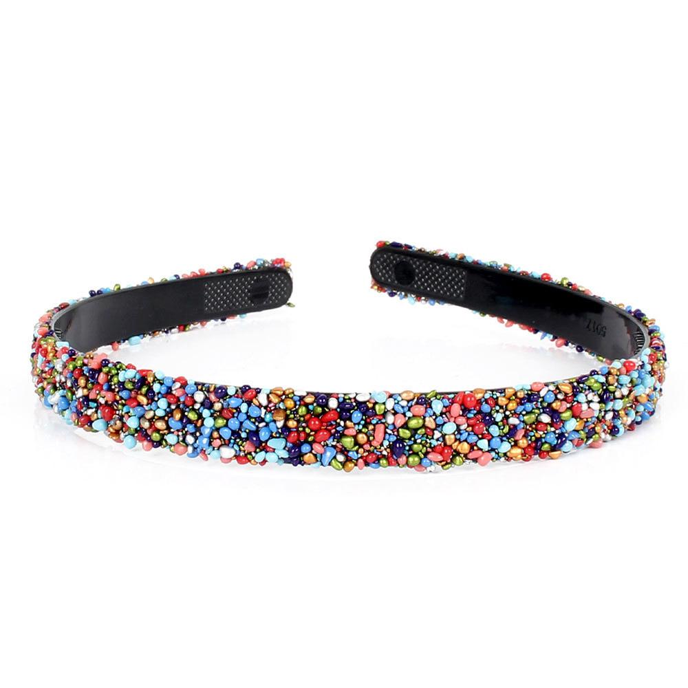 Fashion Women Luxury Rhinestones Simple Simulated Pearl Crystal Hairbands Pearl Headbands Hair Hoop Hair Accessories