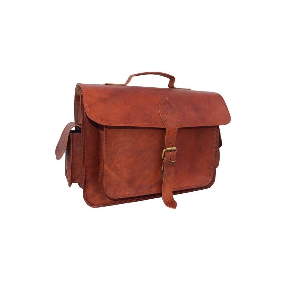 New Style Leather Camera Briefcase Messenger Bag Padded Case Satchel