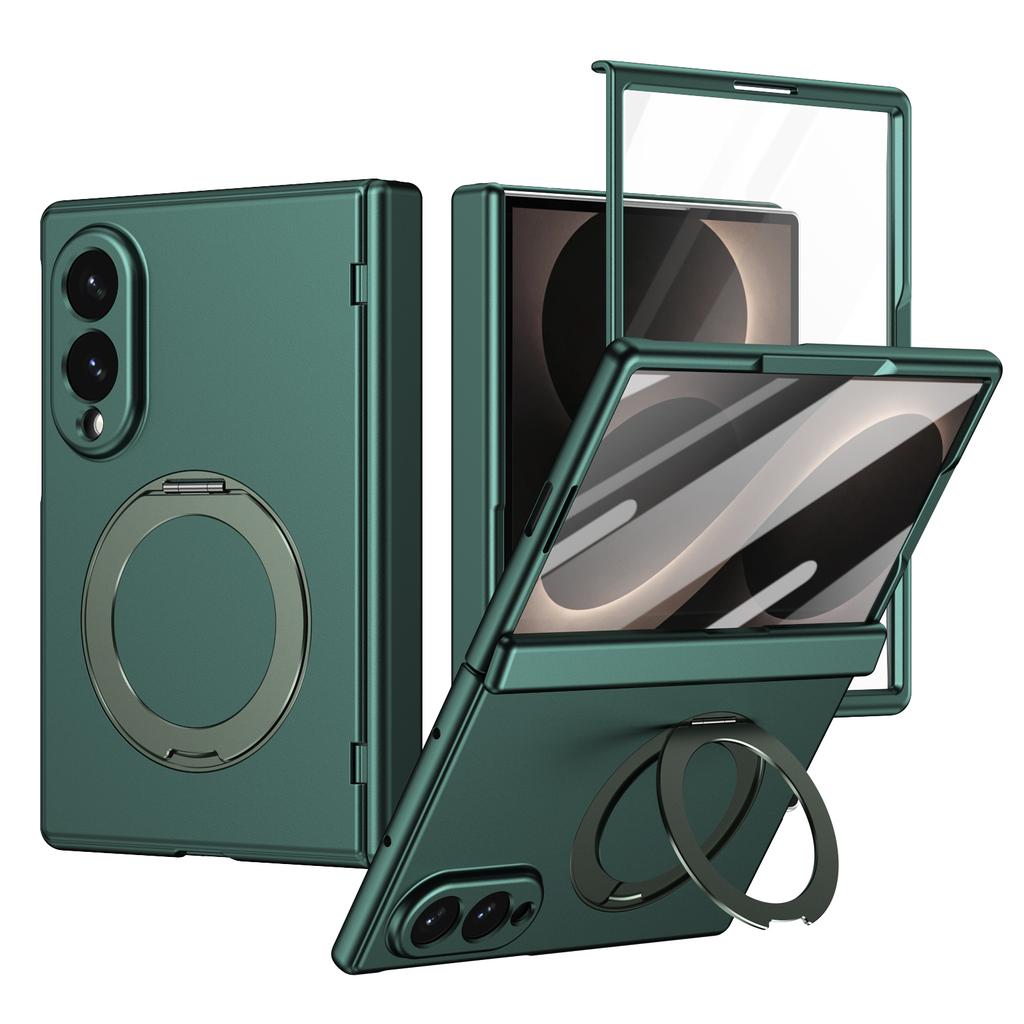Magnetiskt 360° Rotationsställ Gångjärnsskydd Hårt PC-fodral För Samsung Galaxy Z Fold 8 Ultra 7 6 5 Heltäckande Fodral Glasfilm