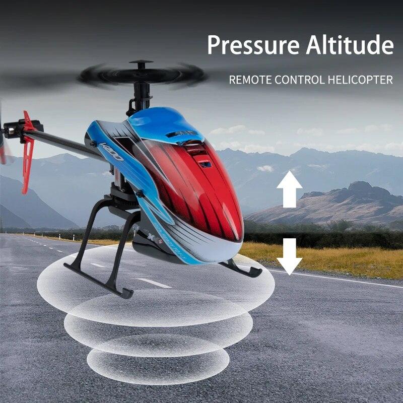 XK K200 RC Helicopter 4CH 2.4G Remote Control Plane Optical Flow Positioning Air Pressure Fixed Height Airplane Toys