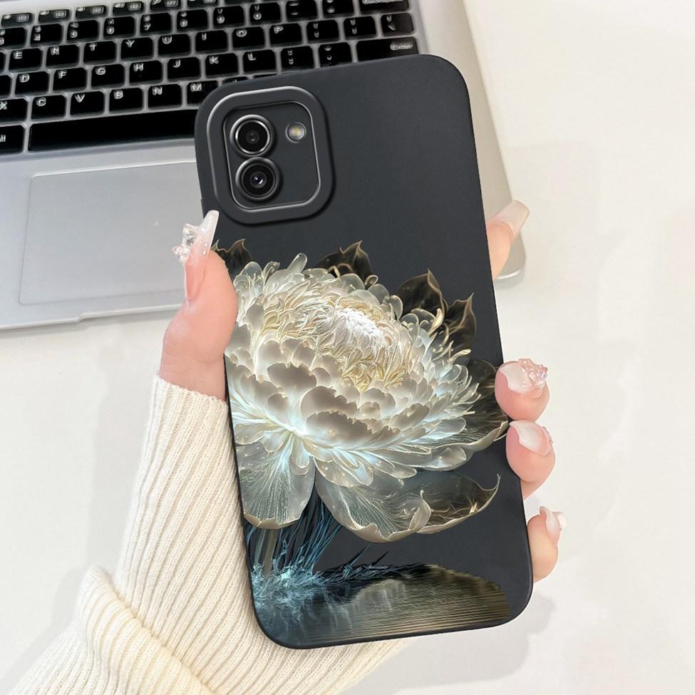 For Samsung Galaxy A03 Case Cover Luxury Fashion Flower Kawaii Cute Shockproof Phone Case For Samsung SM-A035F SM-A035M SM-A035G