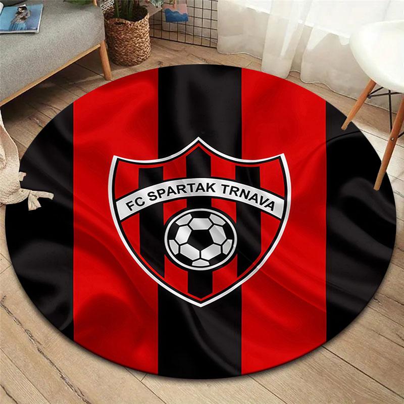 Kulatý koberec FC Spartak Trnava, Koberec do obývacej izby, spálne, k posteli, na hranie, Protišmyková podložka