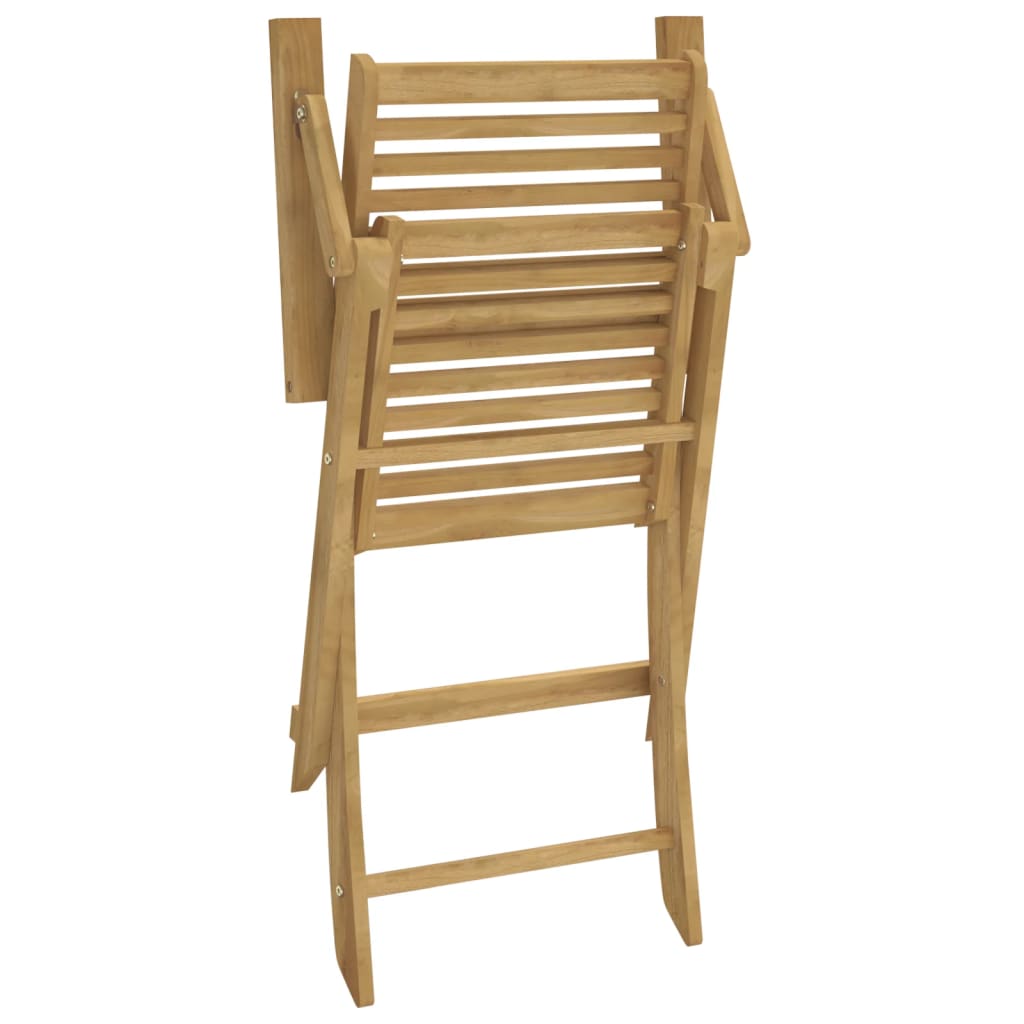 Garden Chairs 4 Pcs. Foldable 54.5 X 61.5 X 86.5 Cm Solid Acacia Wood