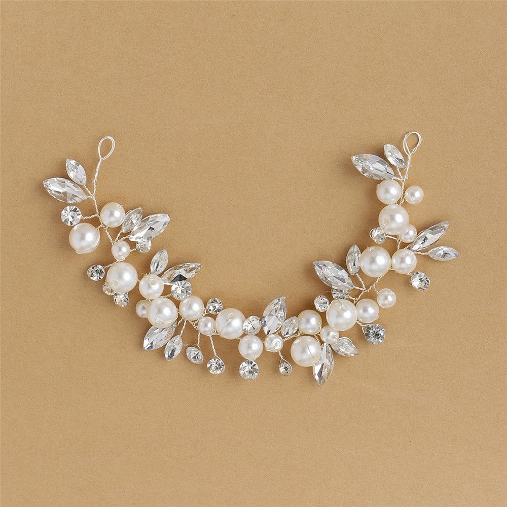 Girls Decoration Rhinestone Handmade Hair Pins Crystal Headband Bridal Hairpin Tiara Jewelry