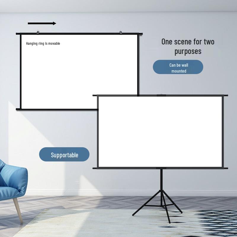 Portable Wall-Mountable Anti-Light Projector Screen for Indoor/Outdoor Use