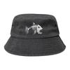Frühlings Kopfbedeckung Hecht Fisch Fischgräten Eimerhüte Hip Hop Unisex Sonnenhüte Session Hüte UV-Schutz Angler Unisex Kappe Outdoor