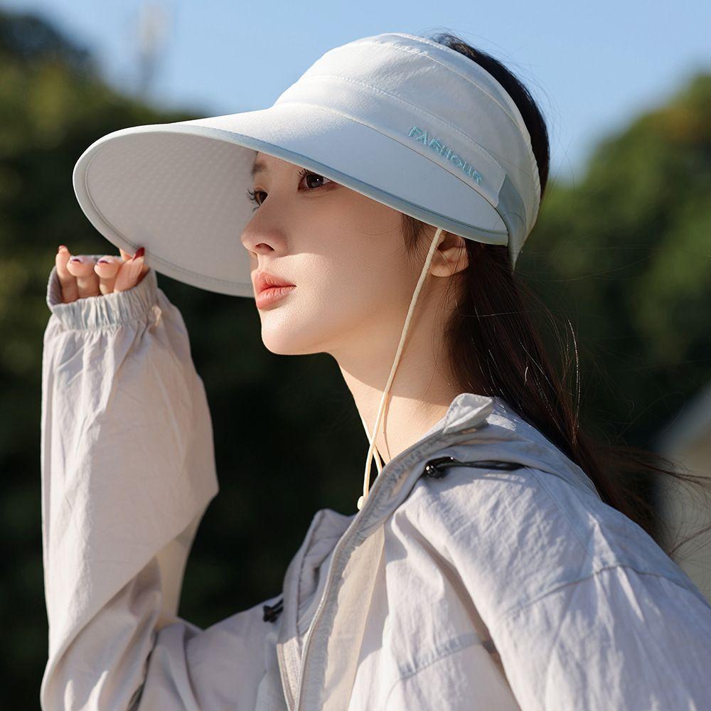 New Sun Hat Women's Summer Outdoor Cycling Trip Anti-ultraviolet Empty Top Sun Protection Hat Women
