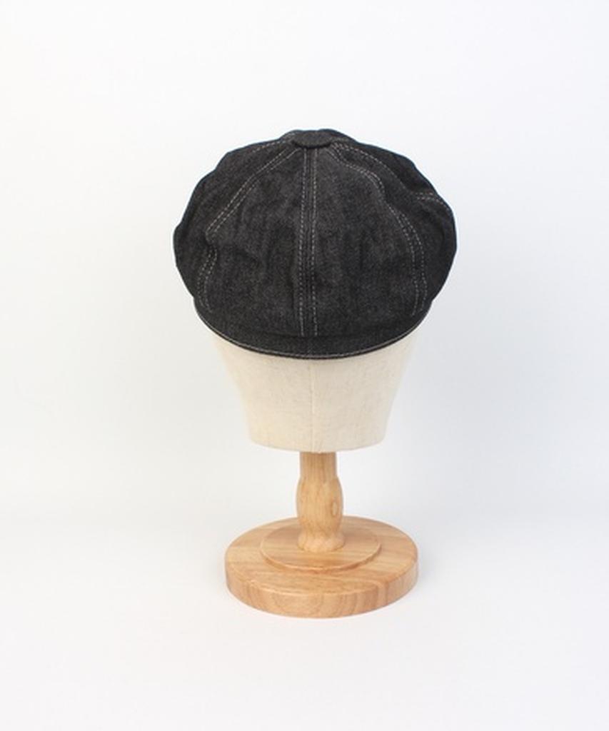 Yunibeosyeolkemiseuteuli Black Denim Logo Newsboy Cap