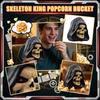 Skull Head Popcorn Bucket with Hooded Design Durable Material for Themed Events and Collectibles Suitable for Indoor Use