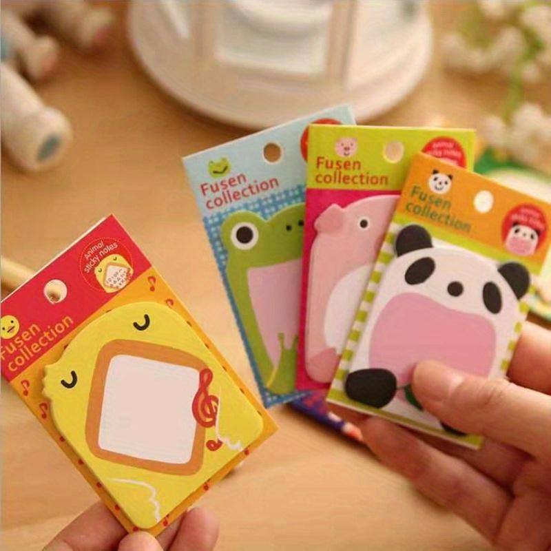 Cartoon Stickers Bookmark Animal Shape Sticky Notes Sticker Marker Memo Notepad Gift Color Random