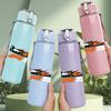 PC Retro Jet Plane Minimalist Sketch Print 750ml Colorful Plastic Sports Water Bottle Leakproof Pop Up Lid with Straw for Outdoor Work Home Use